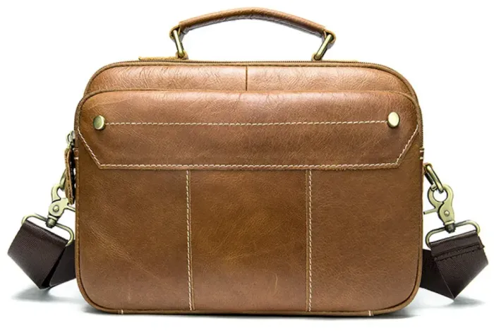 Сумка чоловіча горизонтальна зі шкіри Vintage 20005 Руда