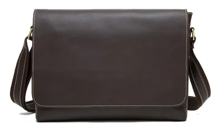 Сумка чоловіча горизонтальна на плече Vintage 20007 Коричнева