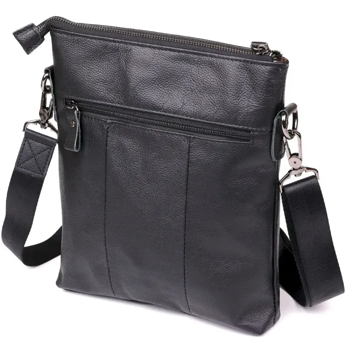 Сумка мужская из кожи флотар Vintage 20024 Черная