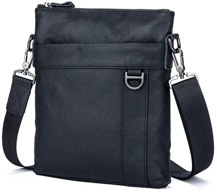 Сумка мужская из кожи флотар Vintage 20024 Черная