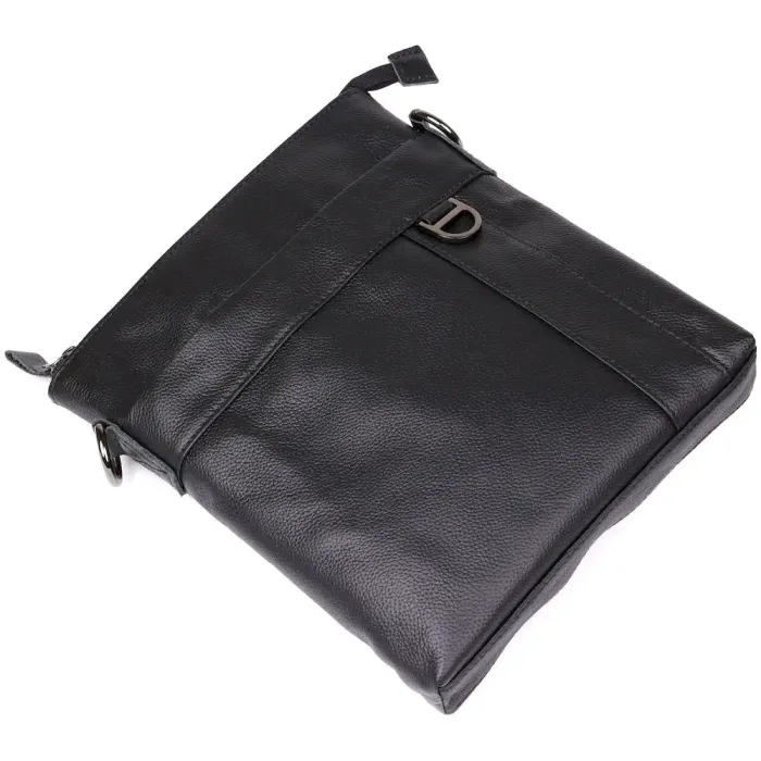 Сумка мужская из кожи флотар Vintage 20024 Черная