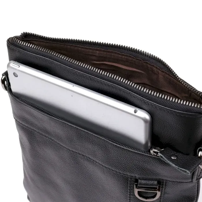 Сумка мужская из кожи флотар Vintage 20024 Черная