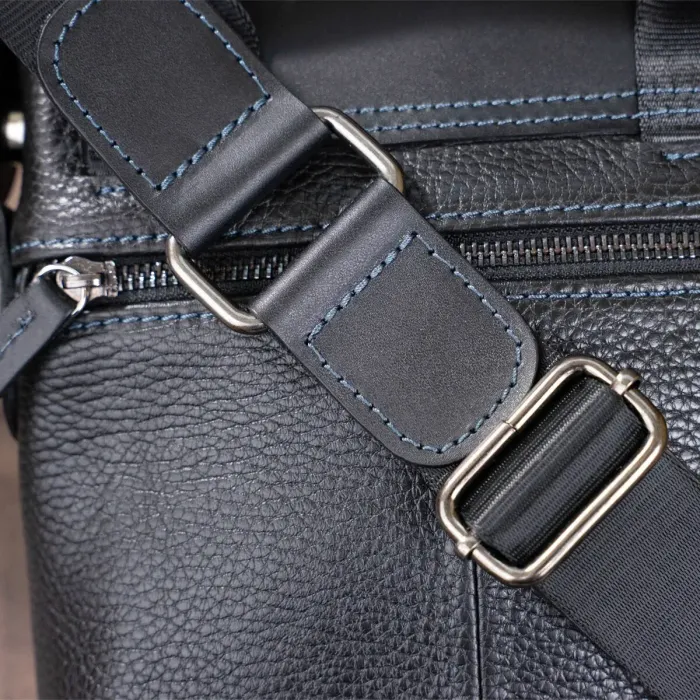 Сумка чоловіча комбо SHVIGEL 11174 шкіряна Чорна