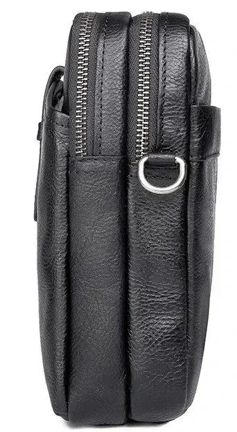 Сумка чоловіча шкіряна флотар Vintage 14969 Чорна