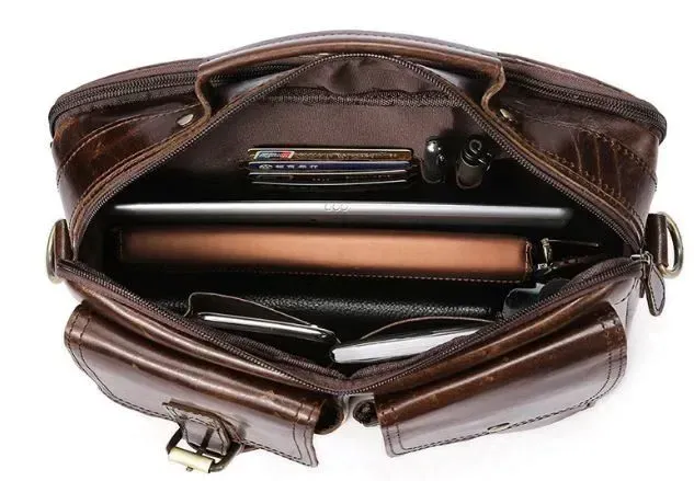 Сумка чоловіча шкіряна Vintage 14819 Коричнева