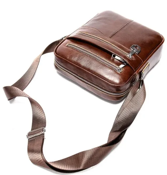 Сумка мужская кожаная Vintage 14825 Коричневая