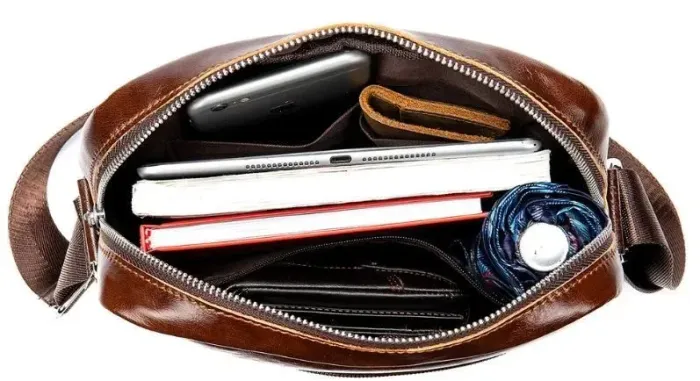 Сумка мужская кожаная Vintage 14825 Коричневая