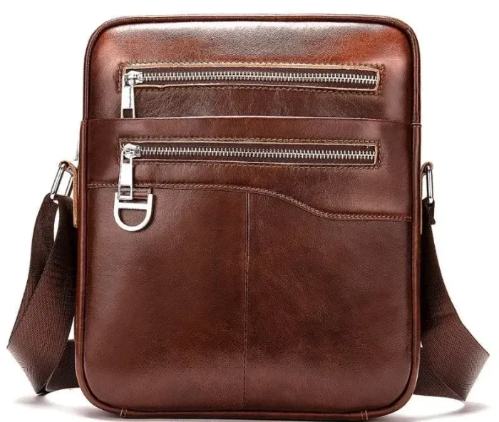 Сумка мужская кожаная Vintage 14825 Коричневая