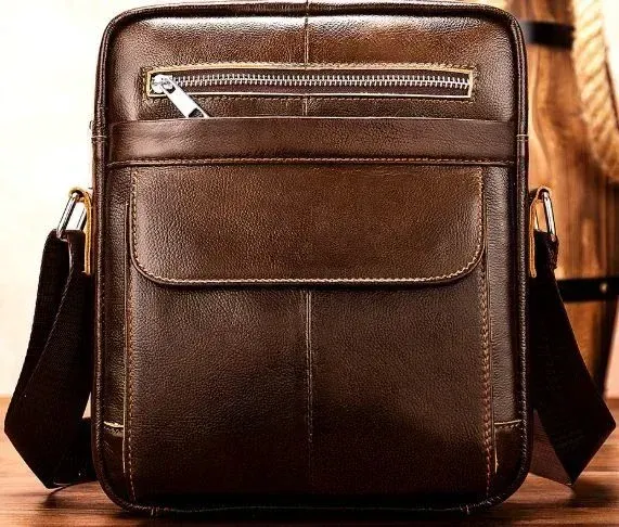 Сумка чоловіча шкіряна Vintage 14826 Коричнева