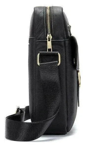 Сумка чоловіча шкіряна Vintage 14828 Чорна