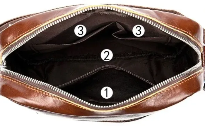 Сумка мужская кожаная Vintage 14830 Коричневая