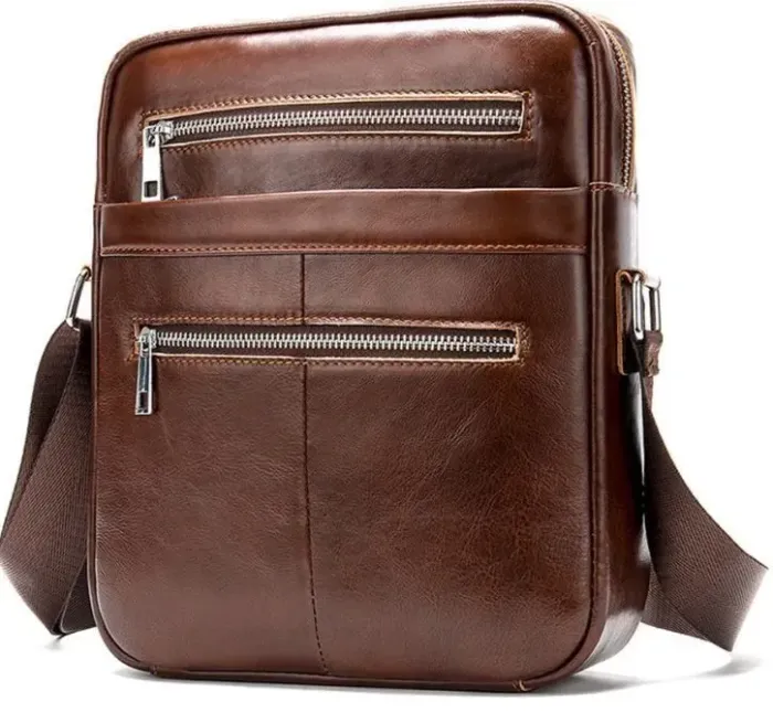 Сумка мужская кожаная Vintage 14830 Коричневая