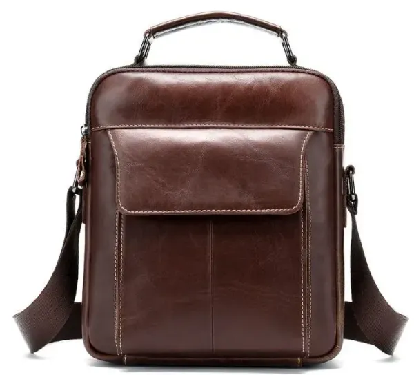 Сумка чоловіча шкіряна Vintage 14835 Коричнева