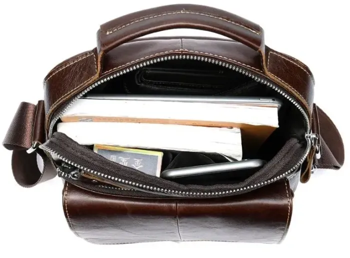 Сумка мужская кожаная Vintage 14846 Коричневая