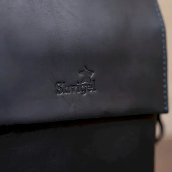 Сумка чоловіча матова SHVIGEL 11173 шкіряна Чорна