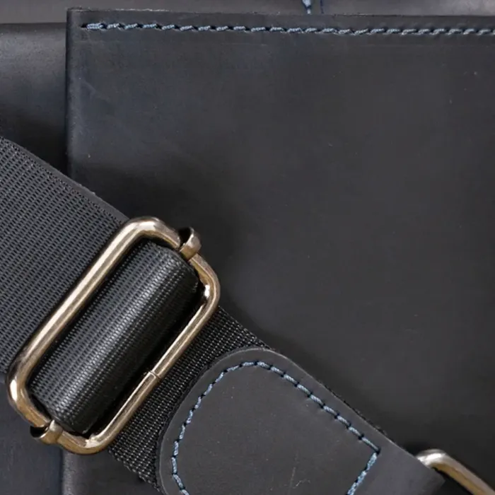 Сумка чоловіча матова SHVIGEL 11173 шкіряна Чорна