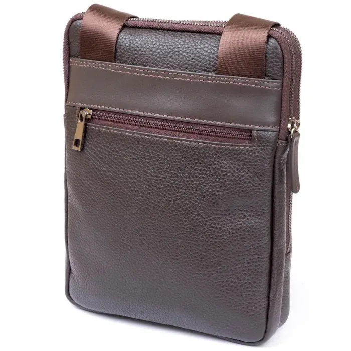 Сумка чоловіча планшет на два відділення шкіряна флотар SHVIGEL 11286