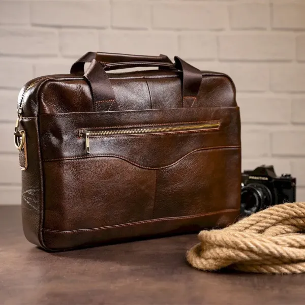 Сумка чоловіча під ноутбук Vintage 14669 Коричнева