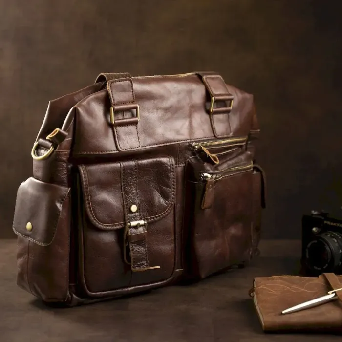 Сумка чоловіча під ноутбук Vintage 14676 Коричнева