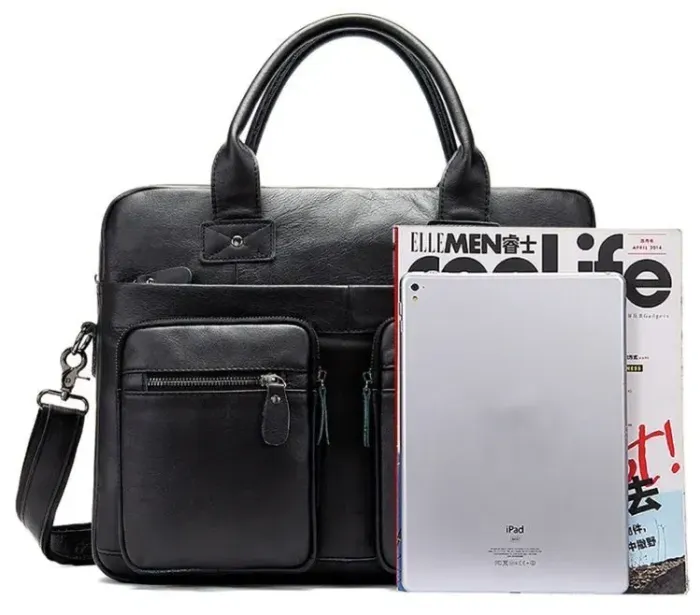 Сумка чоловіча під ноутбук Vintage 14771 Чорна