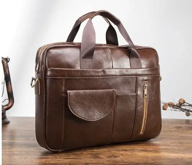Сумка чоловіча під ноутбук Vintage 14882 Коричнева