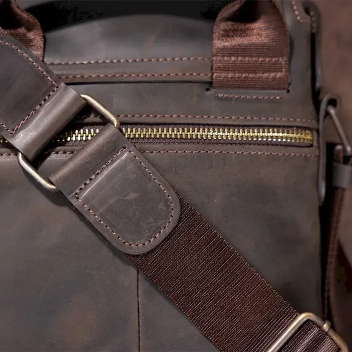 Сумка чоловіча SHVIGEL 11093 шкіряна Коричнева