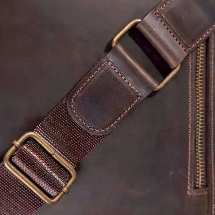 Сумка чоловіча SHVIGEL 11095 шкіряна Коричнева