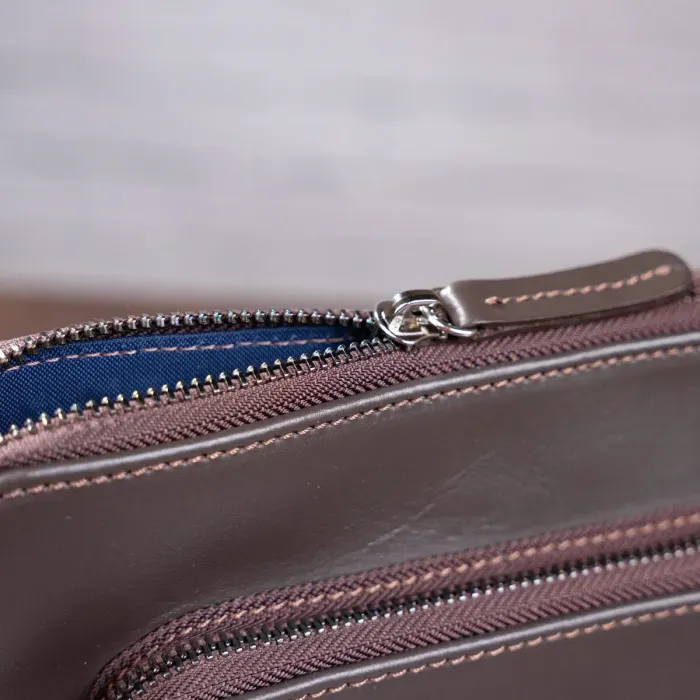 Сумка чоловіча SHVIGEL 11100 шкіряна Коричнева