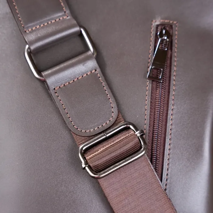 Сумка чоловіча SHVIGEL 11100 шкіряна Коричнева