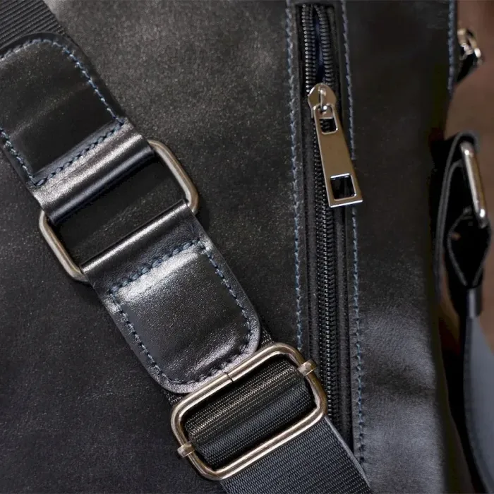 Сумка чоловіча SHVIGEL 11101 шкіряна Чорна