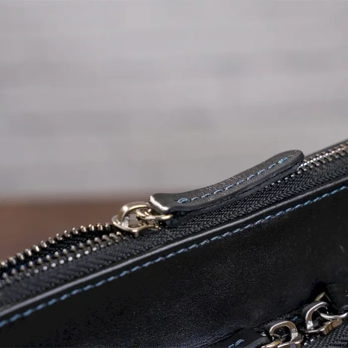 Сумка чоловіча SHVIGEL 11101 шкіряна Чорна