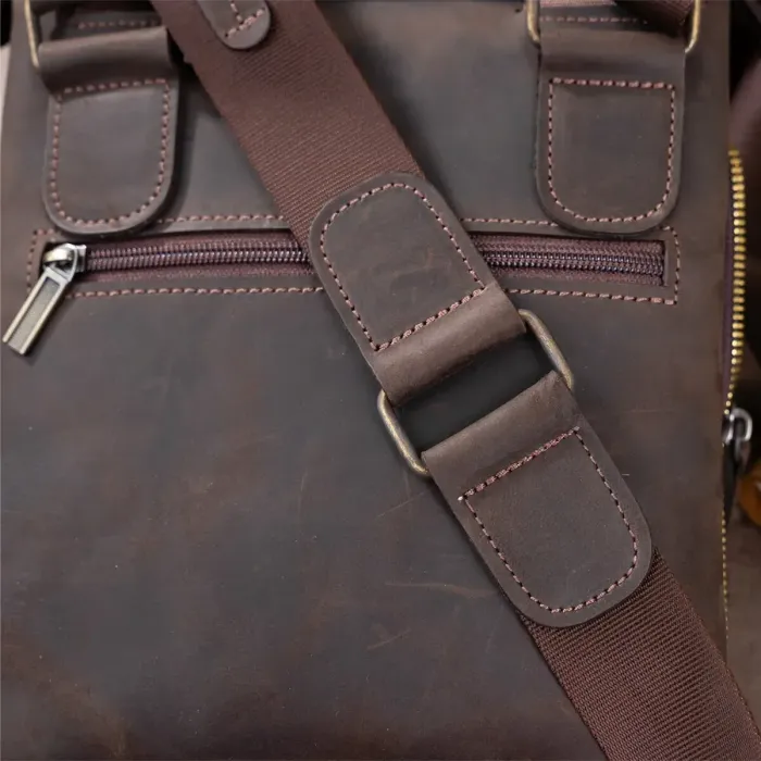 Сумка чоловіча SHVIGEL 11104 шкіряна Коричнева