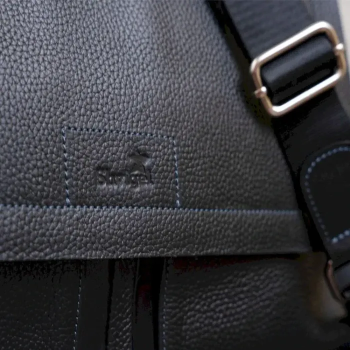 Сумка чоловіча SHVIGEL 11106 шкіряна Чорна