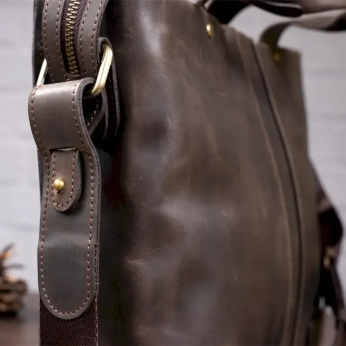 Сумка чоловіча SHVIGEL 11115 шкіряна Коричнева