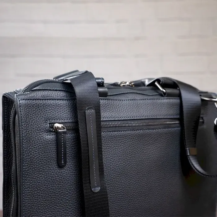 Сумка чоловіча SHVIGEL 11116 шкіряна Чорна