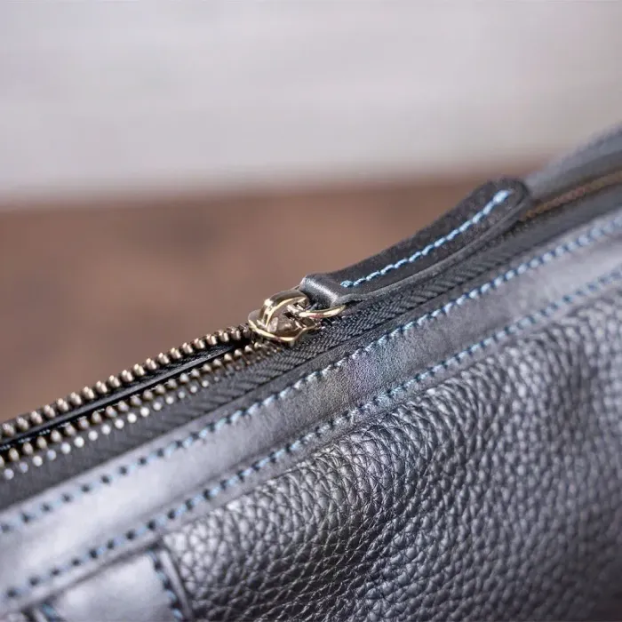 Сумка чоловіча SHVIGEL 11122 шкіряна Чорна