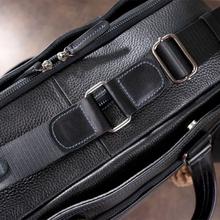 Сумка чоловіча SHVIGEL 11123 шкіряна Чорна