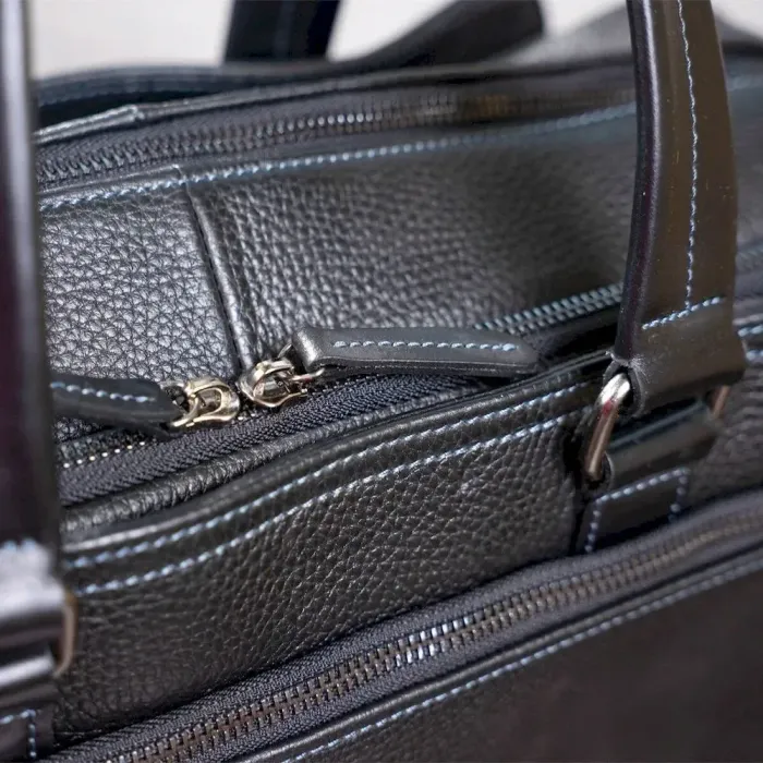 Сумка чоловіча SHVIGEL 11123 шкіряна Чорна