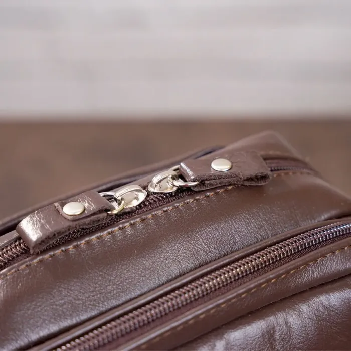 Сумка чоловіча SHVIGEL 11125 шкіряна Коричнева