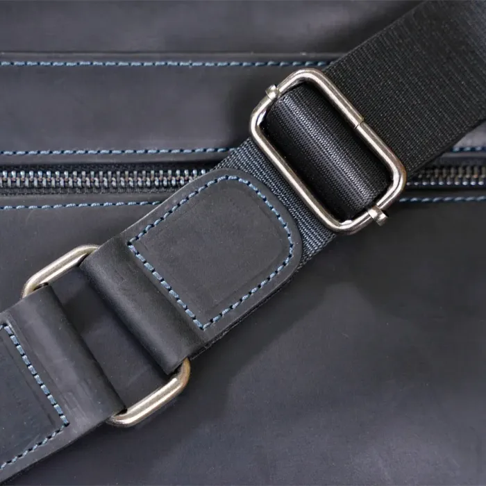 Сумка чоловіча SHVIGEL 11137 із вінтажної шкіри Чорна