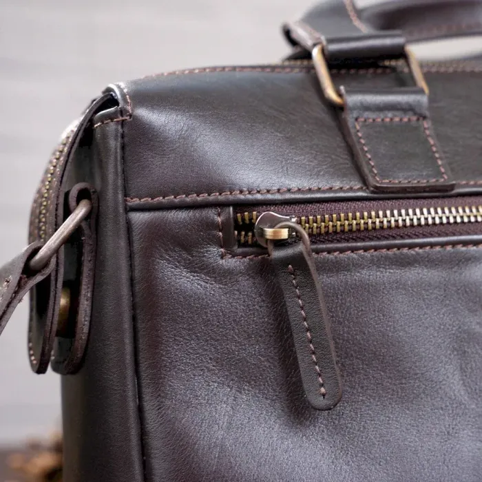 Сумка чоловіча SHVIGEL 11138 шкіряна Коричнева