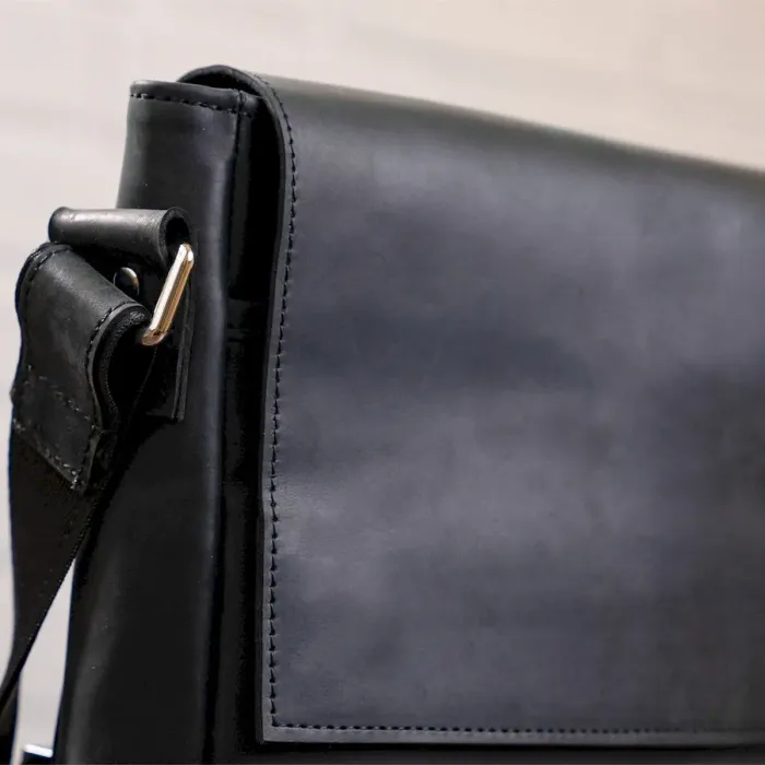 Сумка чоловіча SHVIGEL 11171 шкіряна Чорна