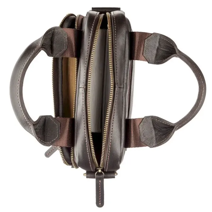 Сумка чоловіча SHVIGEL 11183 у гладкій шкірі Коричнева