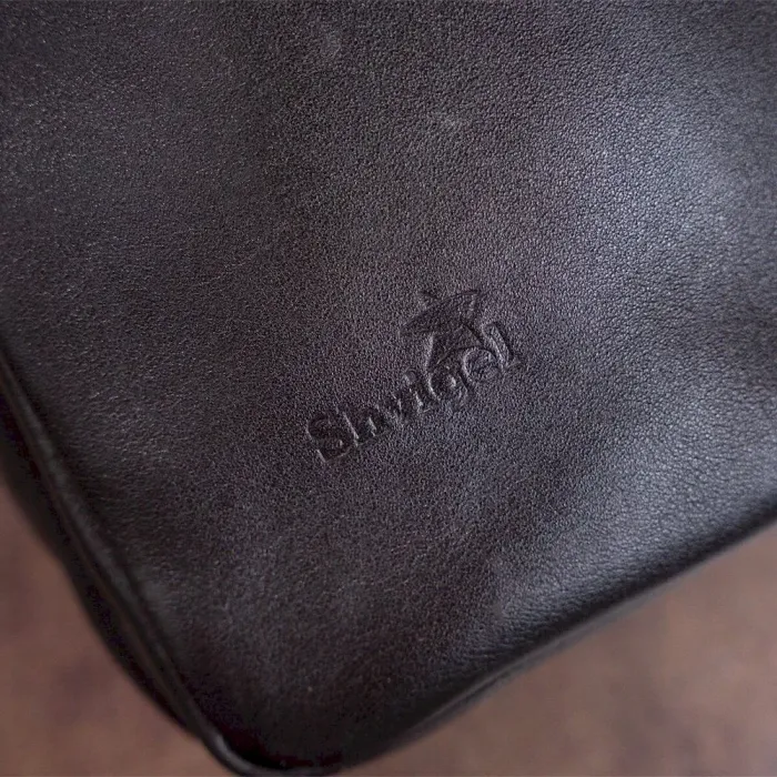 Сумка чоловіча SHVIGEL 11183 у гладкій шкірі Коричнева