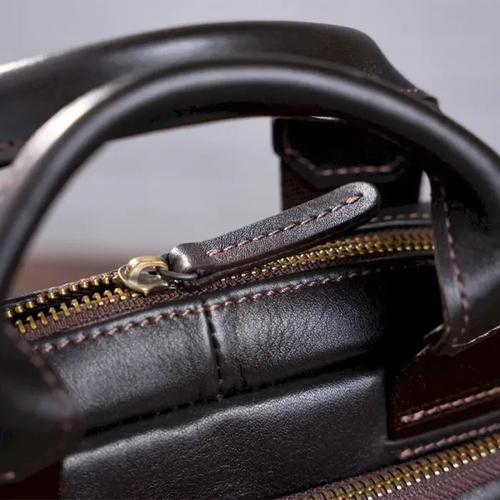 Сумка чоловіча SHVIGEL 11183 у гладкій шкірі Коричнева