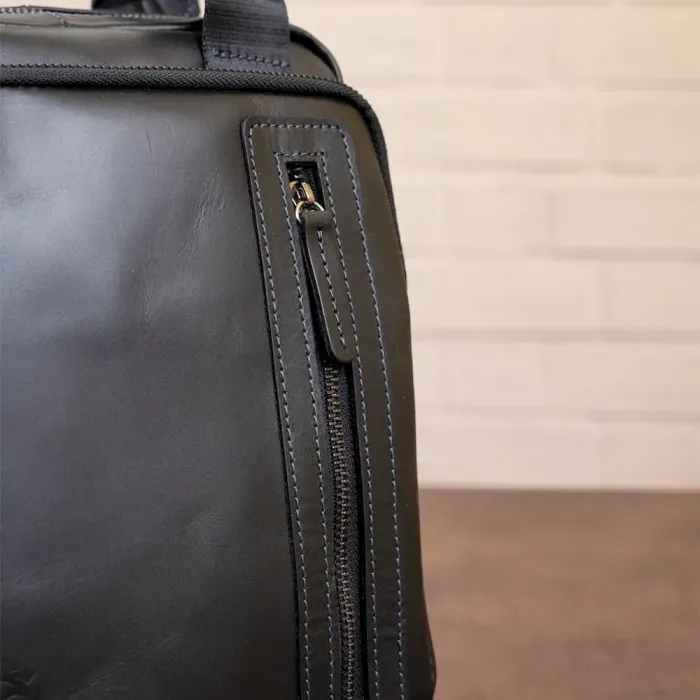 Сумка чоловіча SHVIGEL 11184 у гладкій шкірі Чорна