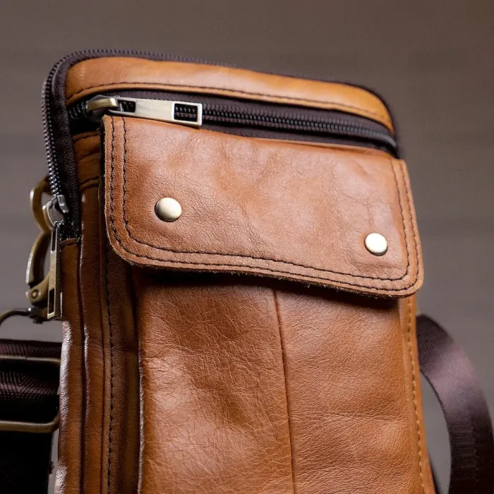 Сумка чоловіча Vintage 14725 Коричнева