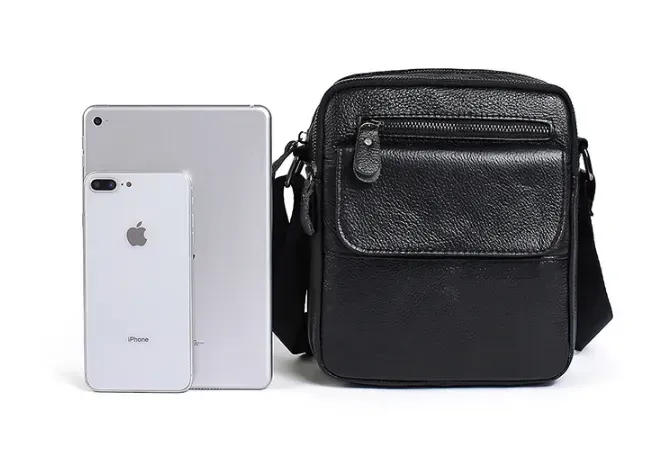 Сумка чоловіча Vintage чорного кольору 14609