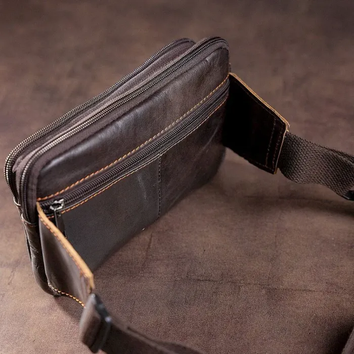 Сумка на пояс Vintage 14727 Коричнева