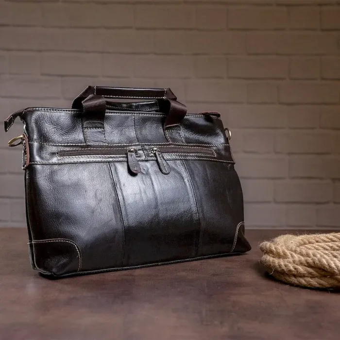 Сумка під ноутбук з гладкої шкіри Vintage 14890